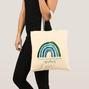 Bolsa Tote Teach Love ri Rainbow Teacher Appreciation
