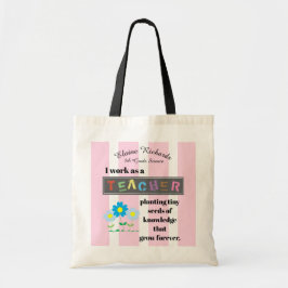 Bolsa Tote Teacher Inspirational Strike - Personalize-o