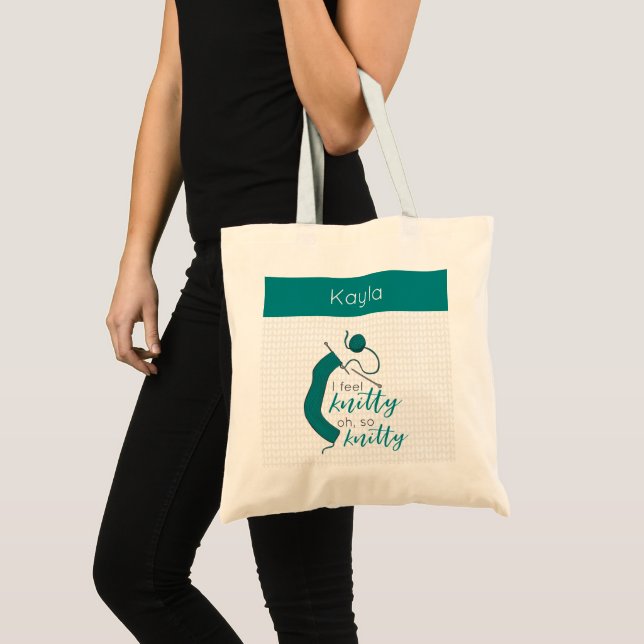 Bolsa Tote Teal Eu Me Sinto Bela, Oh Tão Bela (Frente (produto))
