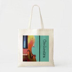 Bolsa Tote Teal Green da Orquestra Violina Musical