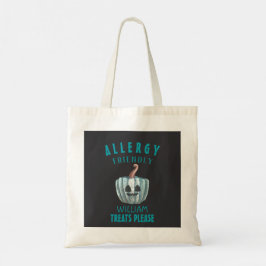 Bolsa Tote Teal Pumpkin Halloween Tratamento Amigável