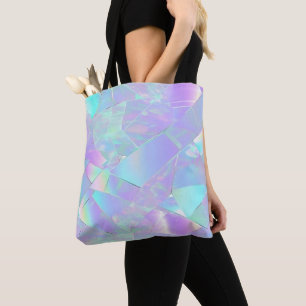 Bolsa Tote Teal & Purple Iridescente Design