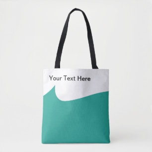 Bolsa Tote Teal Simples Moderno E Branco