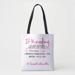 Bolsa Tote #TeamFosterette Se Ler Não Incomodar A Barra De To