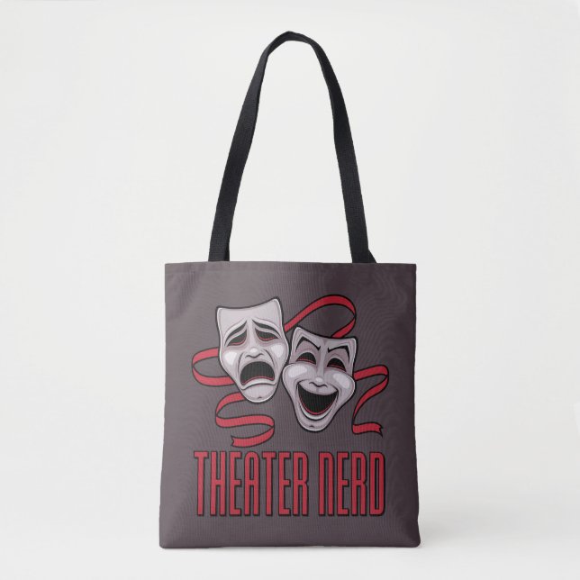 Bolsa Tote Teatro de Comédia e Tragédia Fã de Teatro (Frente)