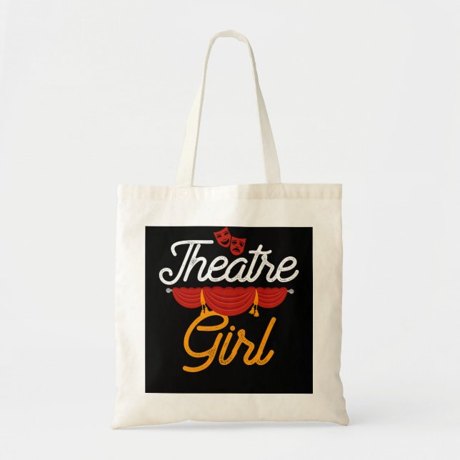 Bolsa Tote Teatro Thespian Atriz Drama Palco Rapariga de Teat (Frente)