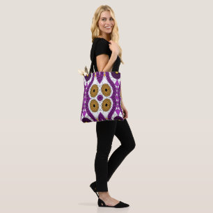 Bolsa Tote Tecido Africano Flores étnicas Toa Bag