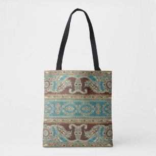 Bolsa Tote Tecido Árabe Paisley Oriental Design