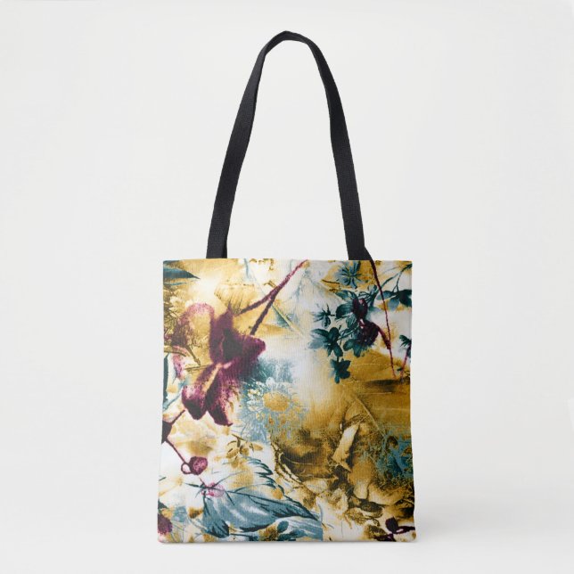 Bolsa Tote Tecido batik patenteado adequado como background (Frente)