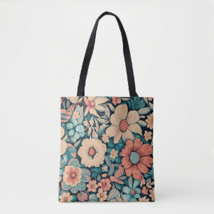 Bolsa Tote Tecido Bohemian Flower
