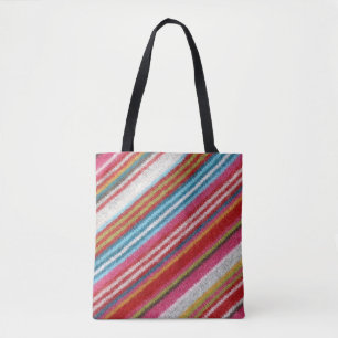 Bolsa Tote Tecido de lã riscado: acolhedor, na moda
