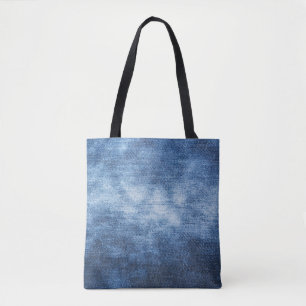 Bolsa Tote tecido denim vestido, fundo texturizado.