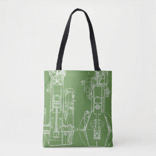 BOLSA TOTE TECLADO MECÂNICO DE DESENHO FAB BRANCO