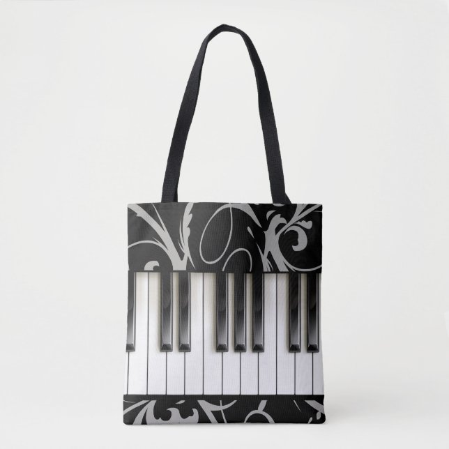 Bolsa Tote Teclado Piano // Professor Piano // Músico (Frente)
