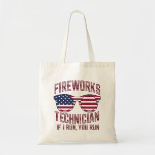 Bolsa Tote Técnico de Fogos de Artifício 4 de Julho Engraçado