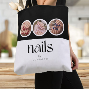 Bolsa Tote Técnico de Unhas Preto e Branco 3 Foto Promocional