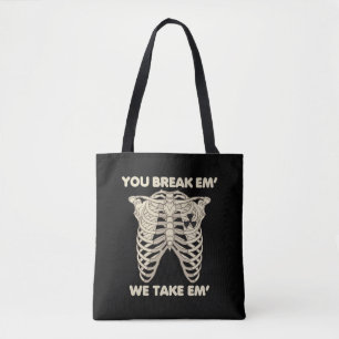 Bolsa Tote Tecnologia de Rad Skeleton Radiology Engraçado