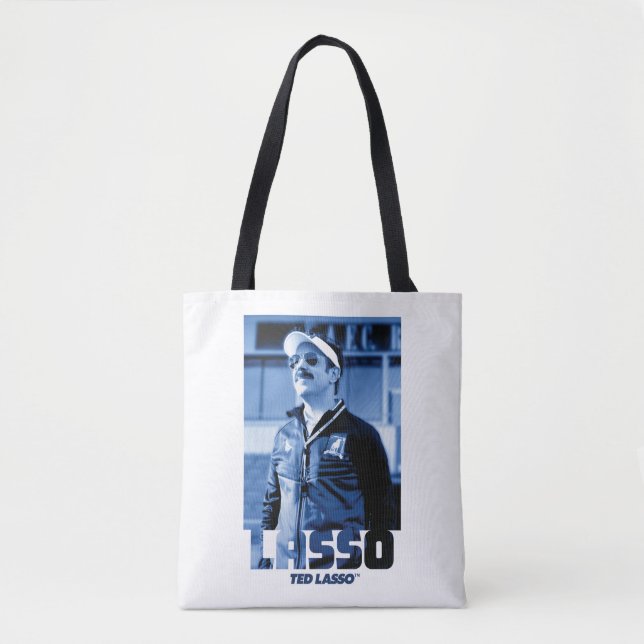 Bolsa Tote Ted Lasso | Gráfico de retrato de laço (Frente)