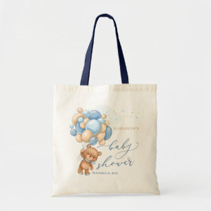Bolsa Tote Teddy Bear Blue Balloons Tob Bag