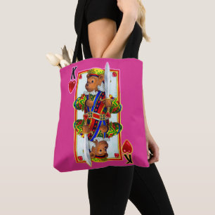 Bolsa Tote Teddy Bear King of Hearts