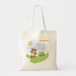 Bolsa Tote Teddy Bear Welcome Baby Nursery Design