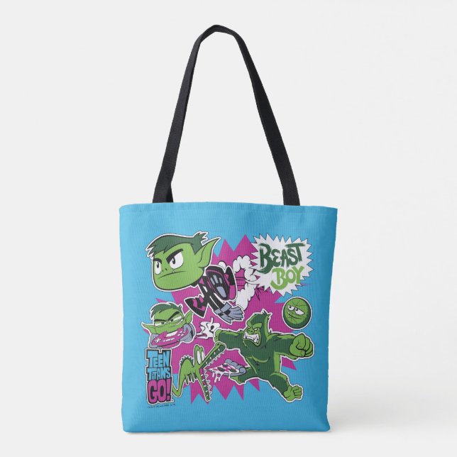 Bolsa Tote Teen Titans Go! | Manchas de animais (Verso)