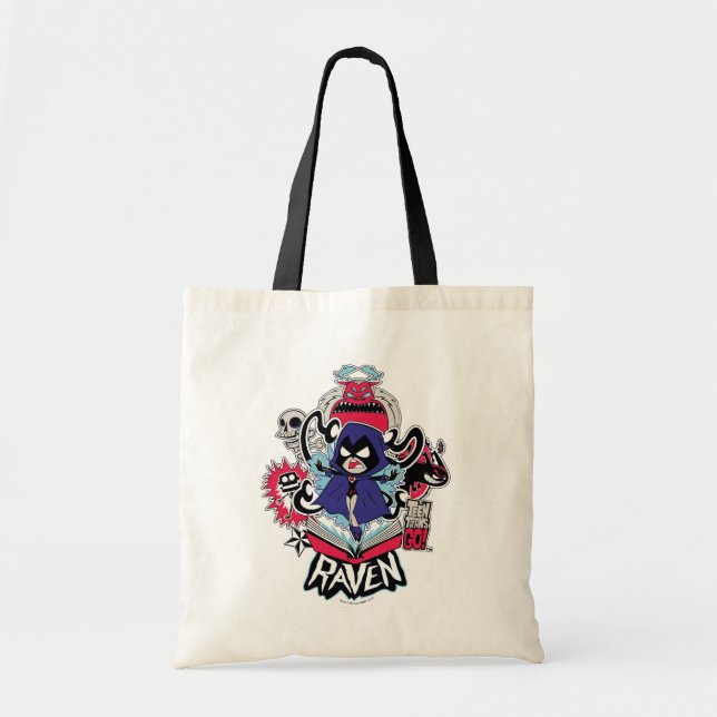 Bolsa Tote Teen Titans Go! | Raven Demonic Powers Graphic (Frente)
