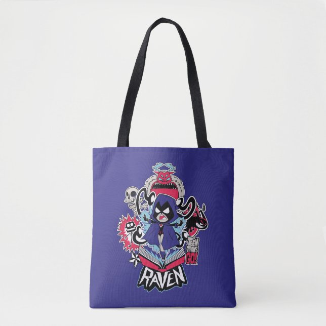 Bolsa Tote Teen Titans Go! | Raven Demonic Powers Graphic (Frente)