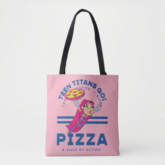 Bolsa Tote Teen Titans Go! Starfire "Truth Justice Pizza" (Frente)
