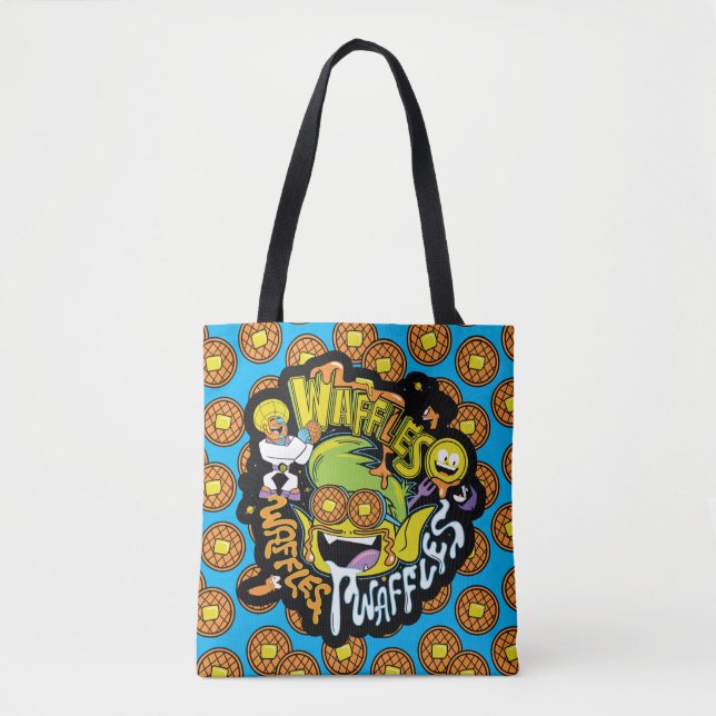 Bolsa Tote Teen Titans Go! | Waffles de Beast Boy (Frente)