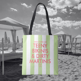 Bolsa Tote Teeny Bikinis & Dirty Martinis Bach Club Stripe