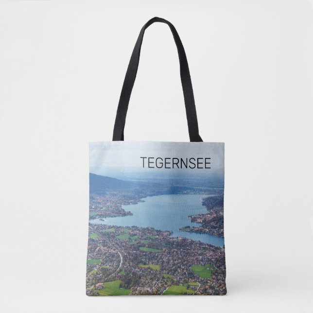 Bolsa Tote Tegernsee Bavaria Lake Germany Panorama Souvenir (Frente)