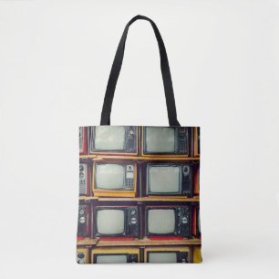 Bolsa Tote Tela Antiga do Vazio de Televisão Retro