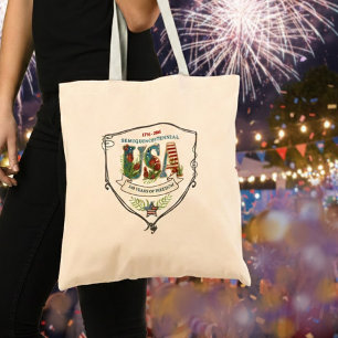 Bolsa Tote Tela Botânica 250 Anos de Liberdade dos EUA