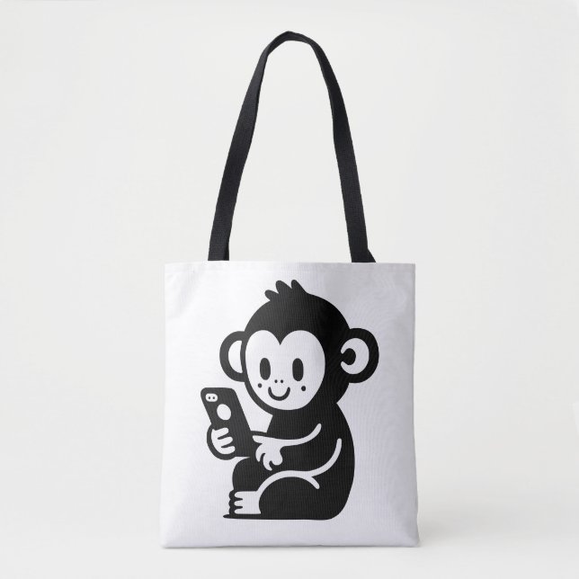 Bolsa Tote Telefone do Macaco (Frente)
