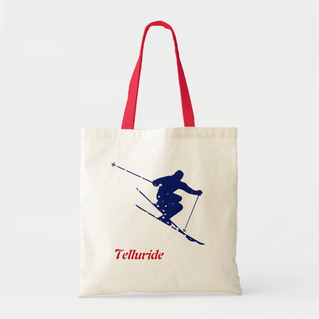 Bolsa Tote Telluride Blue Snow Skier (Frente)