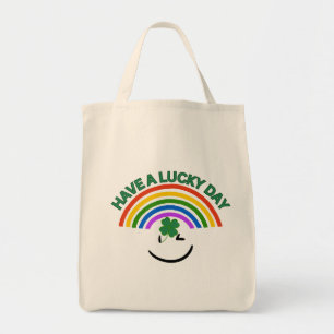Bolsa Tote TÊM UM DIA DE SORTE - Vibes Positivos Saco