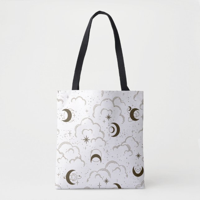 Bolsa Tote Tema da Lua Celestial  (Frente)