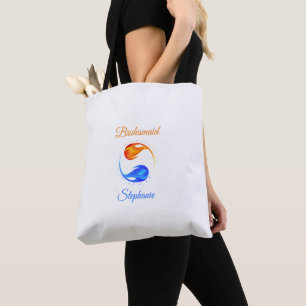 Bolsa Tote Tema de Casamento Dama de Honra-Chama Gêmea-