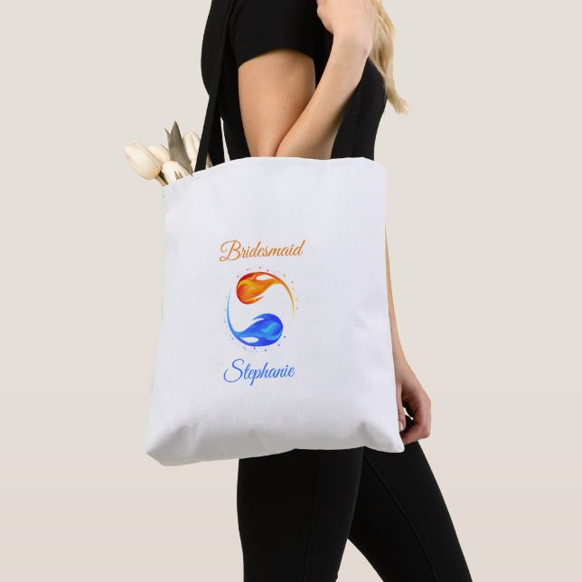 Bolsa Tote Tema de Casamento Dama de Honra-Chama Gêmea- (Close Up)