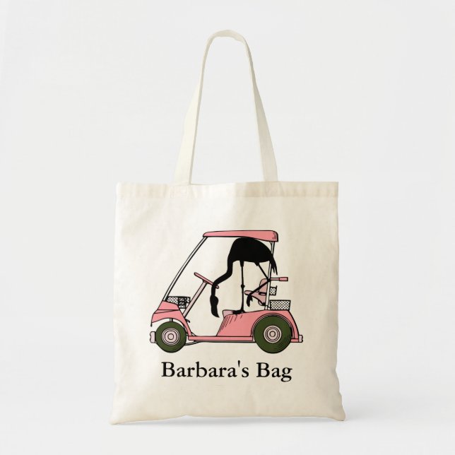 Bolsa Tote Tema de Golfe Engraçado Personalizado (Frente)