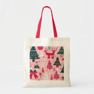 Bolsa Tote Tema de Natal Floco de neve