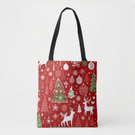 Bolsa Tote Tema de Natal Floco de neve