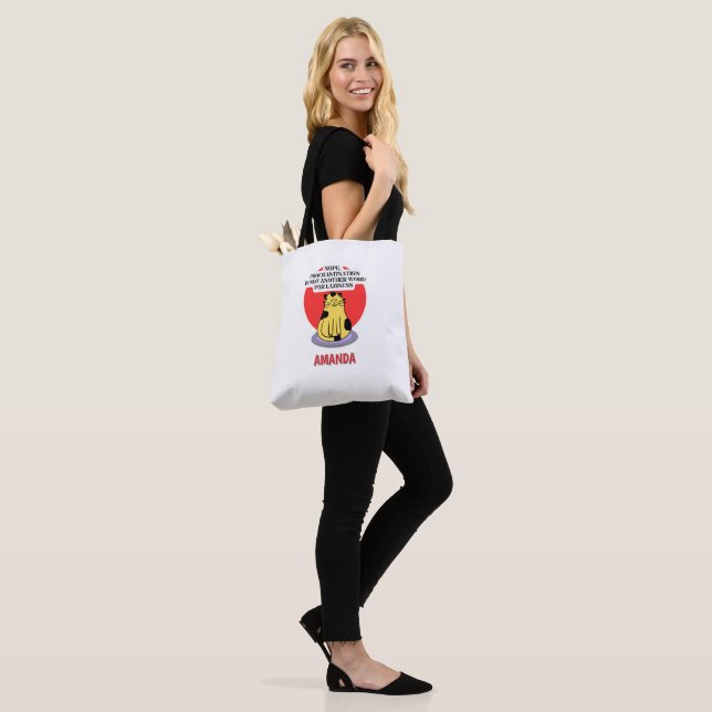 Bolsa Tote Tema de Procrastinação do Meme do Gato  (No(a) Modelo)