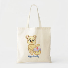 Bolsa Tote Tema de Urso Fofo para Festa de Aniversário de Men