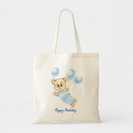 Bolsa Tote Tema de Urso Fofo para Festa de Aniversário de Men