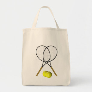 Bolsa Tote Tema do esporte do Tênis duplas