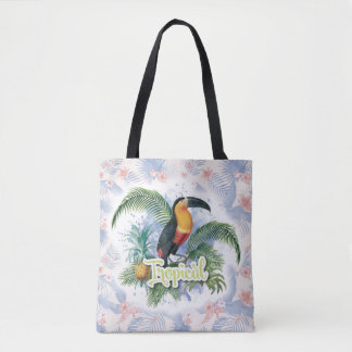 Bolsa Tote Tema do papagaio tropical