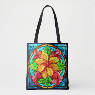 Bolsa Tote Tema Floral da Flor de Plumera Havaiana