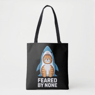 Bolsa Tote Temido por Ninguém Gato Engraçado em Fantasia de T